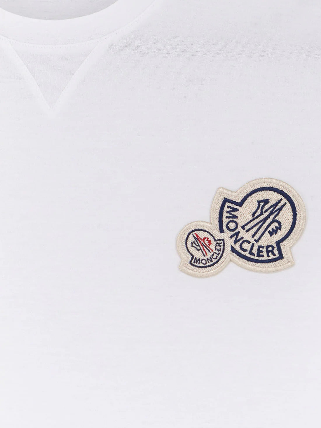 MONCLER - Cotton T-shirt with logo patch