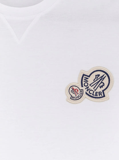 MONCLER - Cotton T-shirt with logo patch