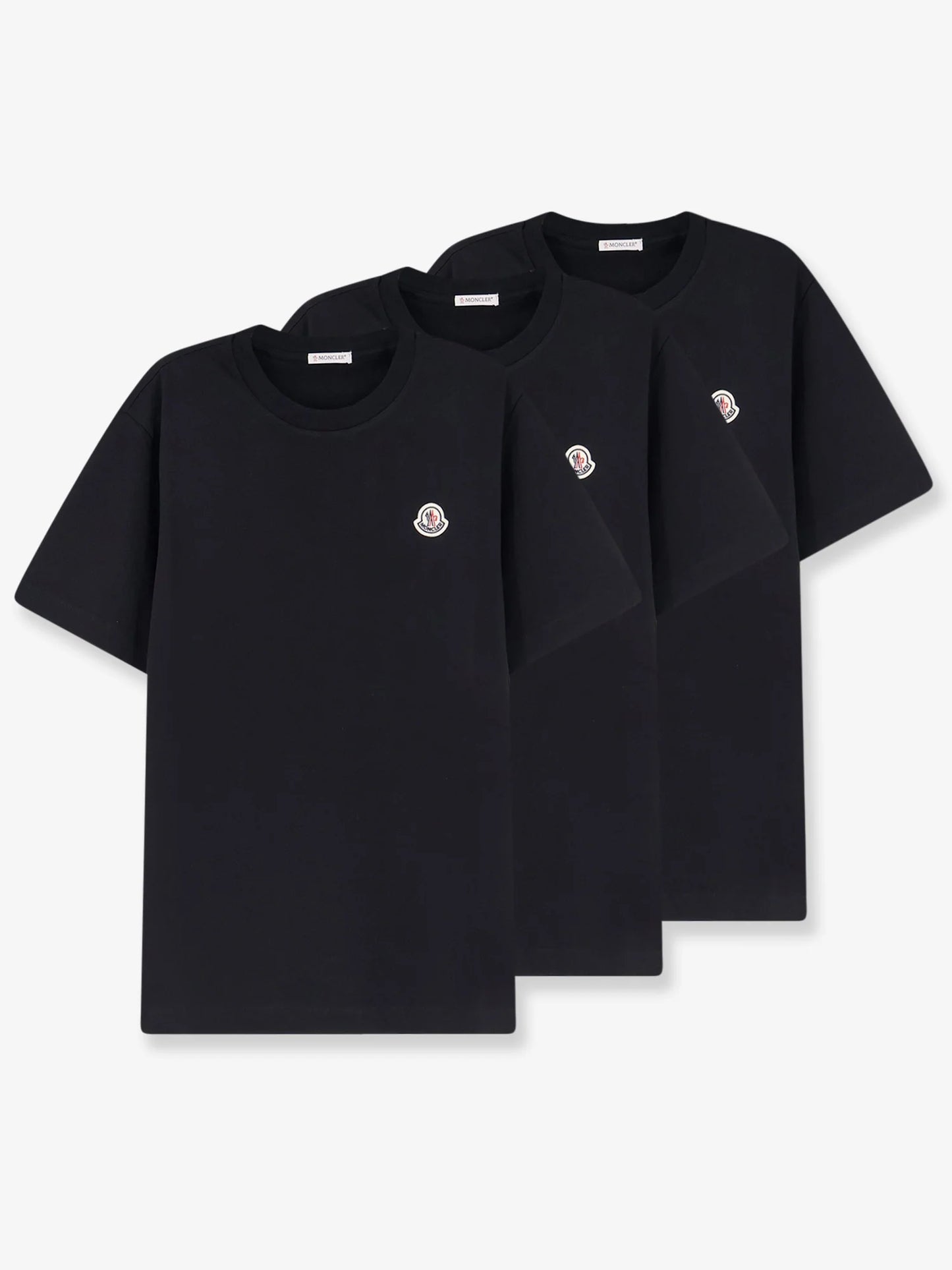 MONCLER - Cotton T-shirt with front logo patch