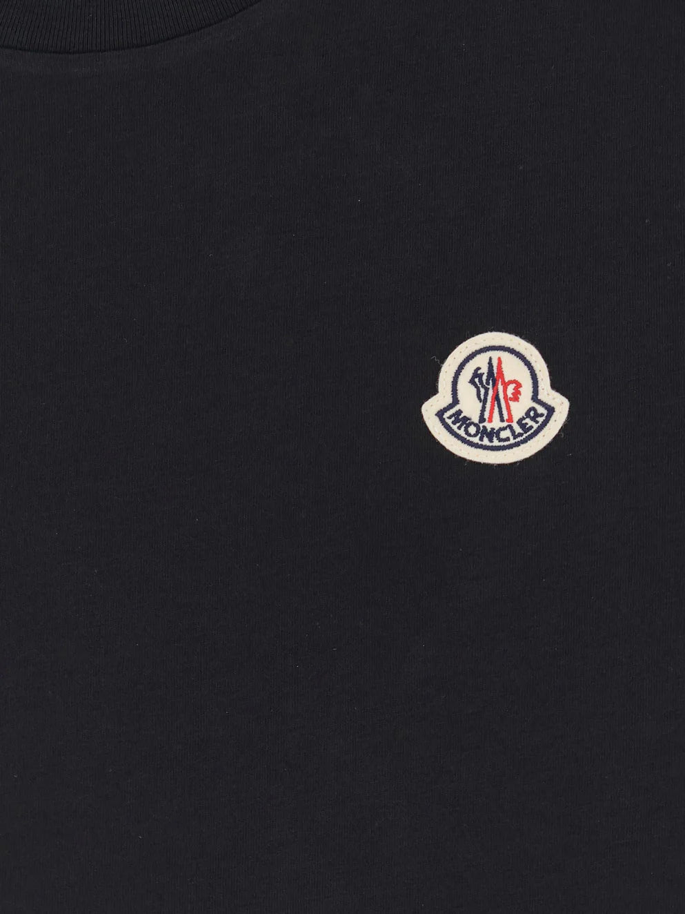 MONCLER - Cotton T-shirt with front logo patch