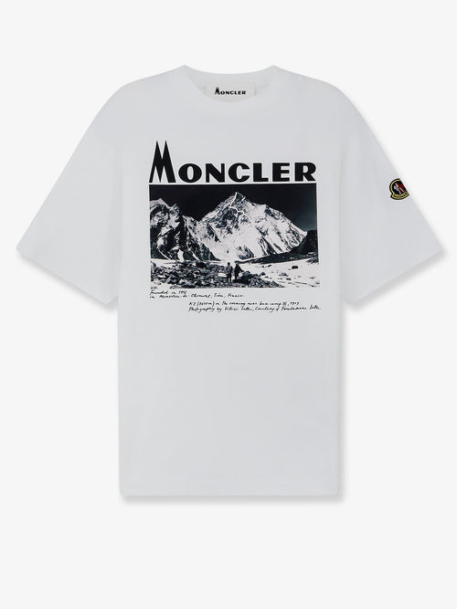 Moncler Cotton jersey t-shirt with print - White