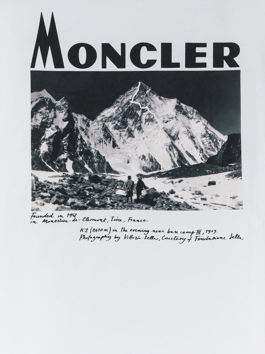 Moncler Cotton jersey t-shirt with print - White