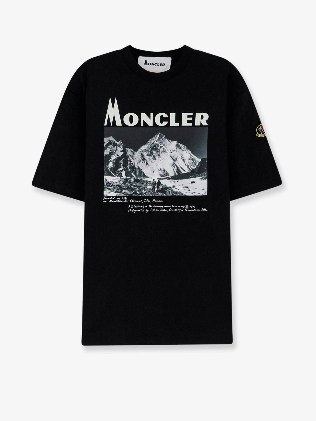 Moncler Cotton jersey T-Shirt with print - Black