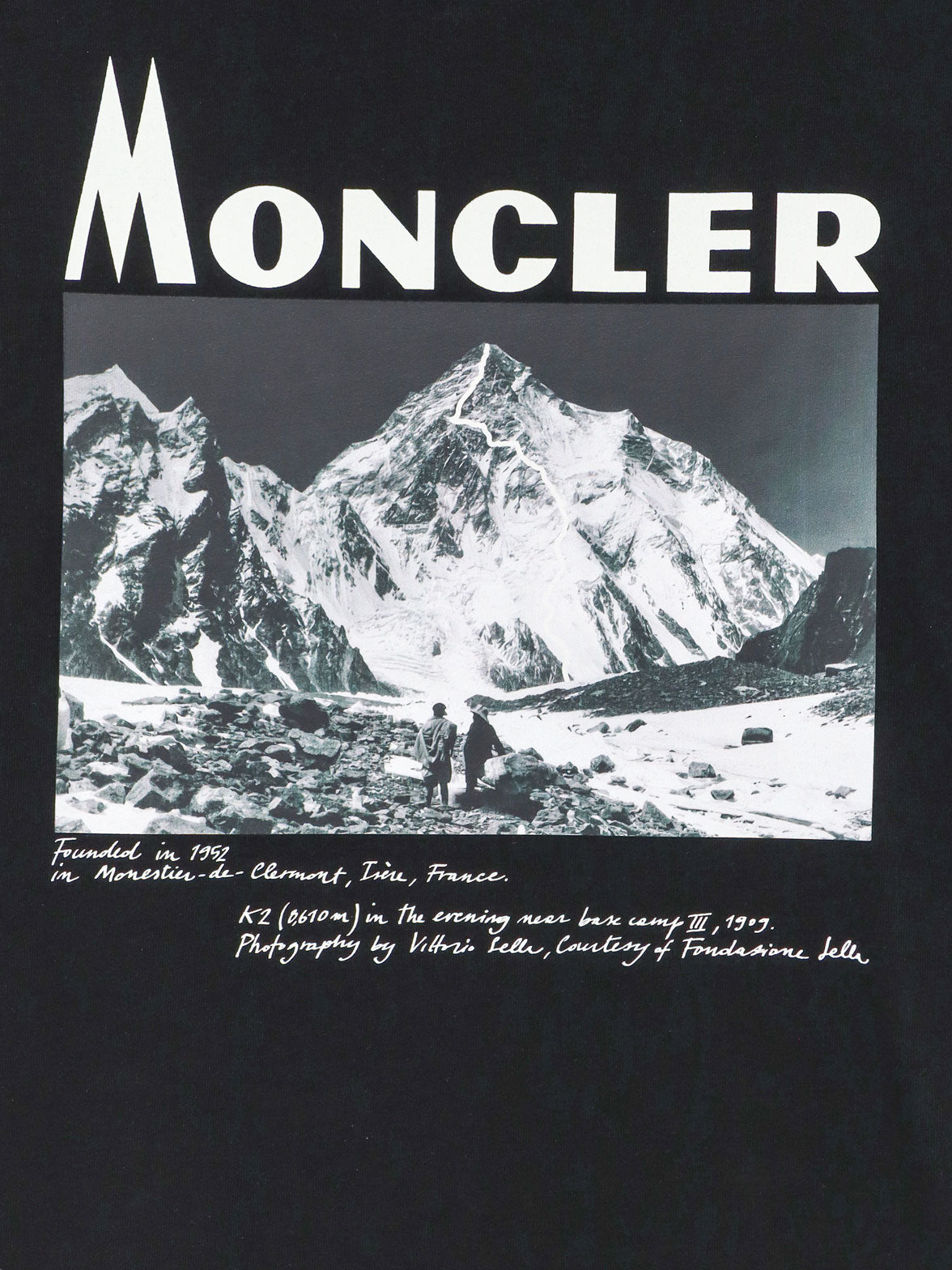 Moncler Cotton jersey T-Shirt with print - Black