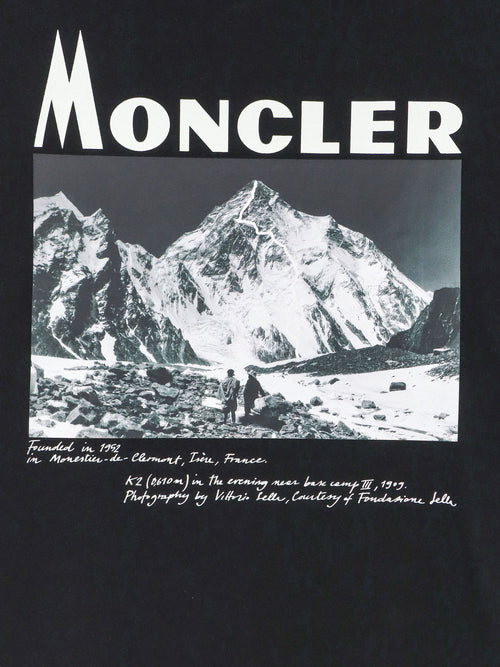 Moncler Cotton jersey T-Shirt with print - Black
