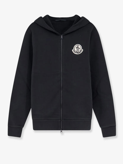 MONCLER - Cotton sweatshirt with logo patch