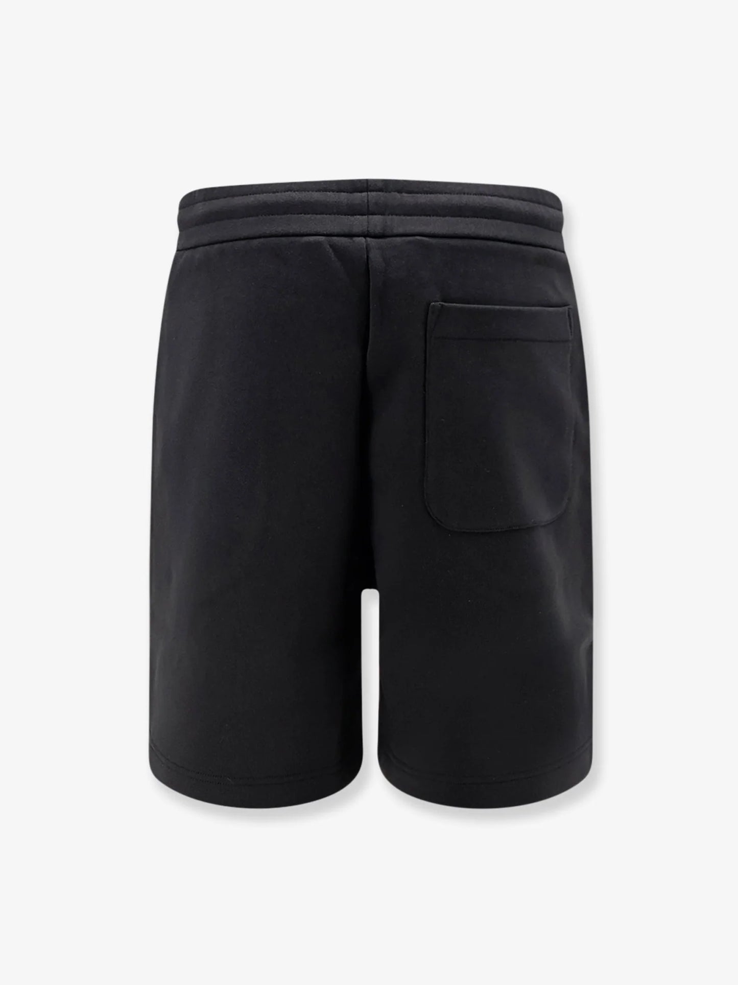 MONCLER - Cotton bermuda shorts with front logo patch