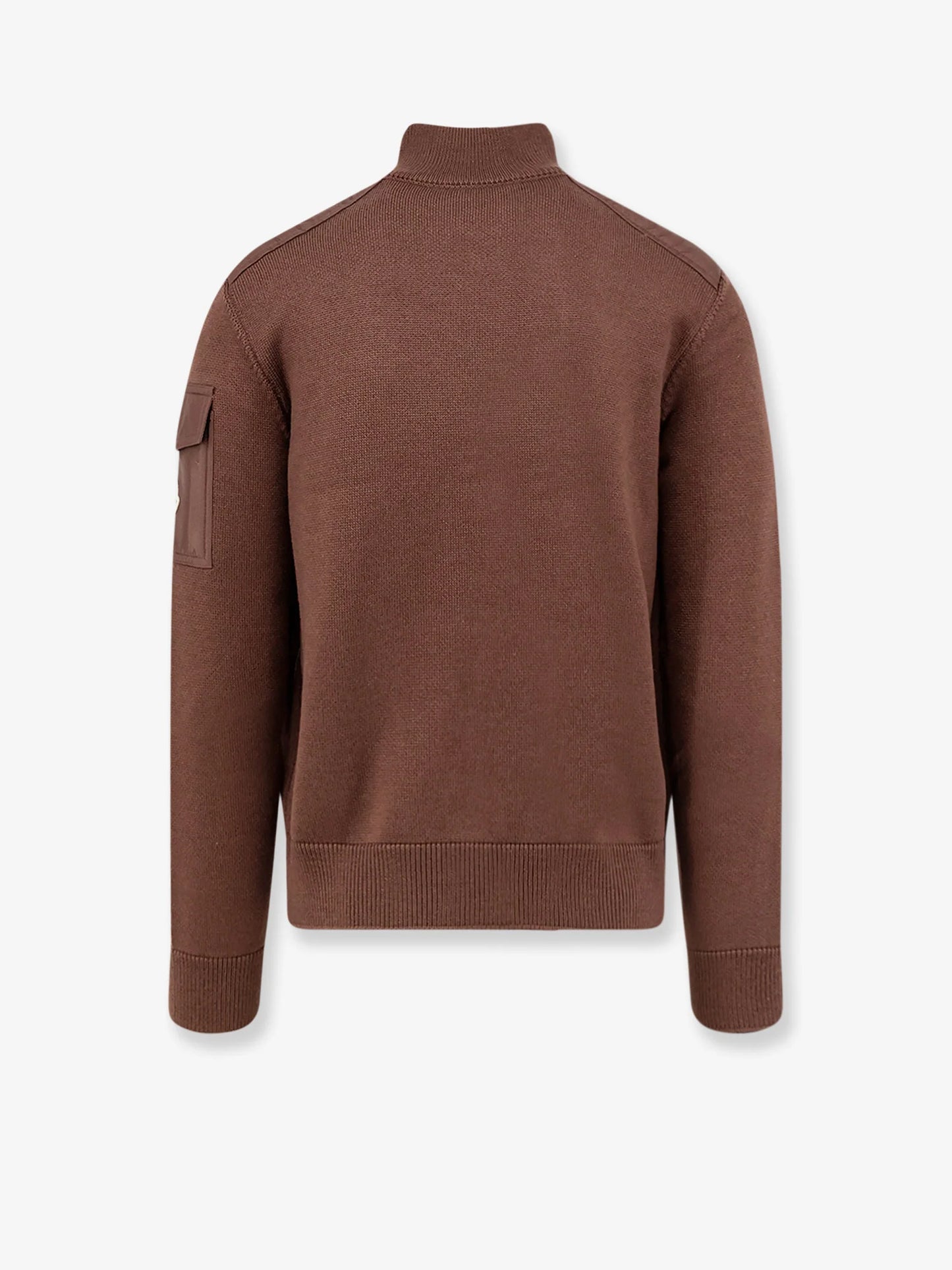 MONCLER - Virgin wool cardigan with Logo patch