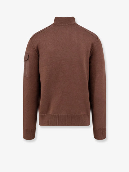 MONCLER - Virgin wool cardigan with Logo patch