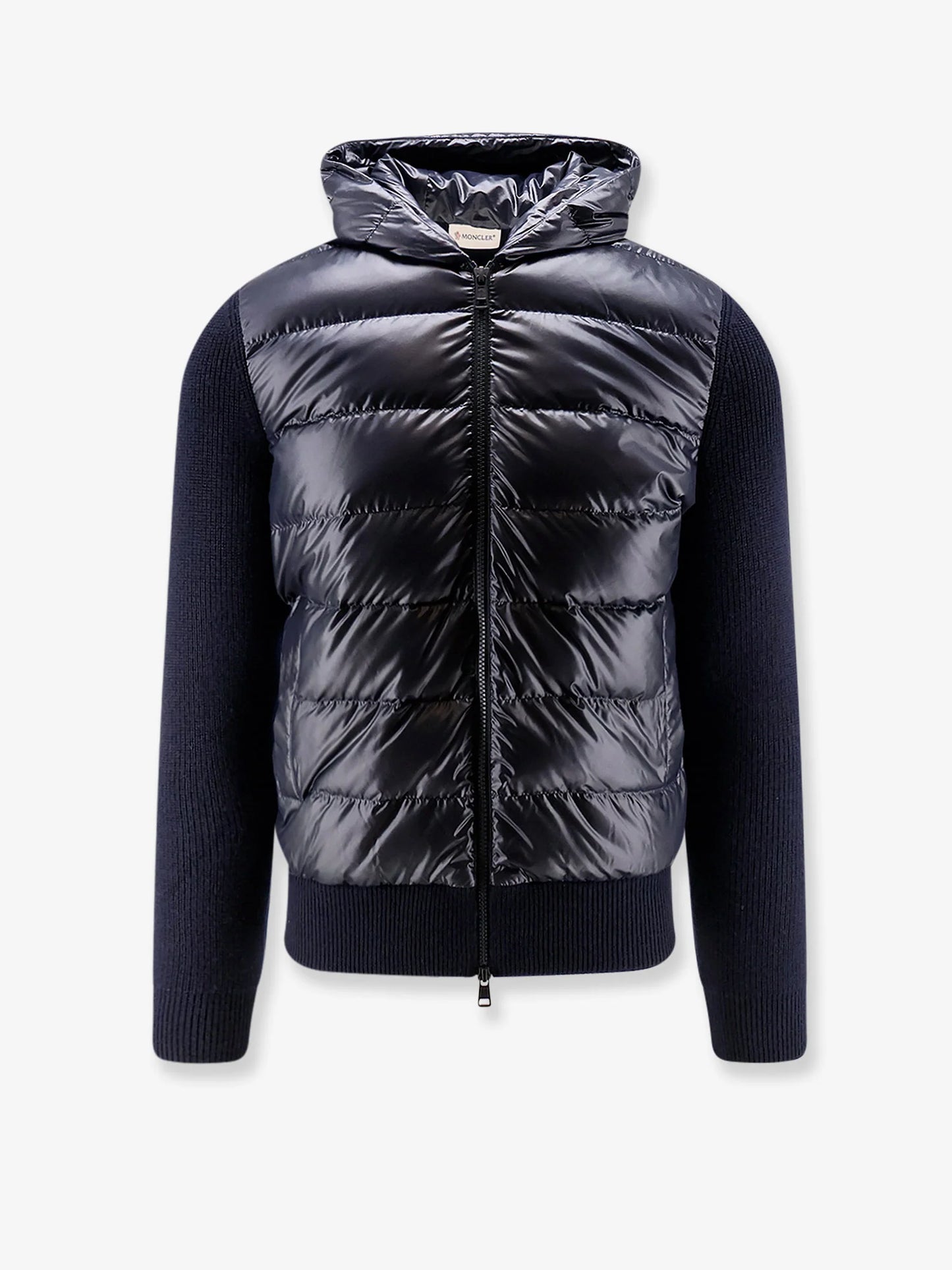 MONCLER - Down Jacket with virgin wool inserts