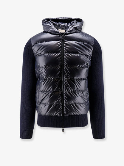 MONCLER - Down Jacket with virgin wool inserts