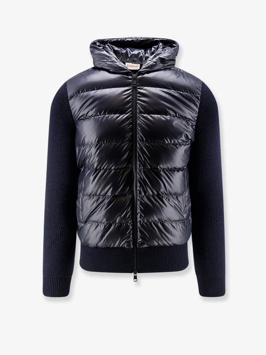 Moncler Down Jacket With Virgin Wool Inserts