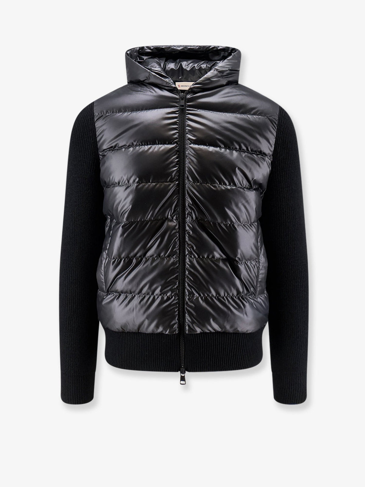 Moncler Down Jacket with virgin wool inserts - Nero