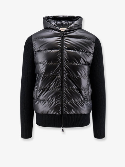 Moncler Down Jacket with virgin wool inserts - Nero