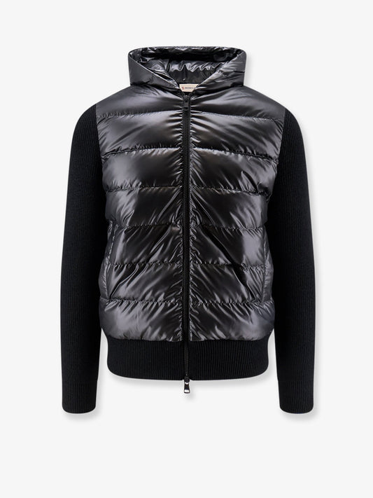 Moncler Down Jacket with virgin wool inserts - Nero