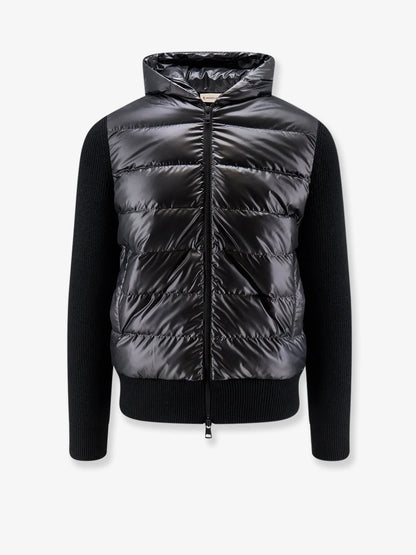 MONCLER - Down Jacket with virgin wool inserts