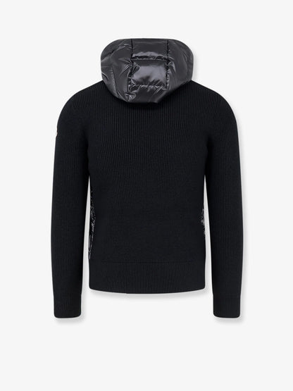 MONCLER - Down Jacket with virgin wool inserts