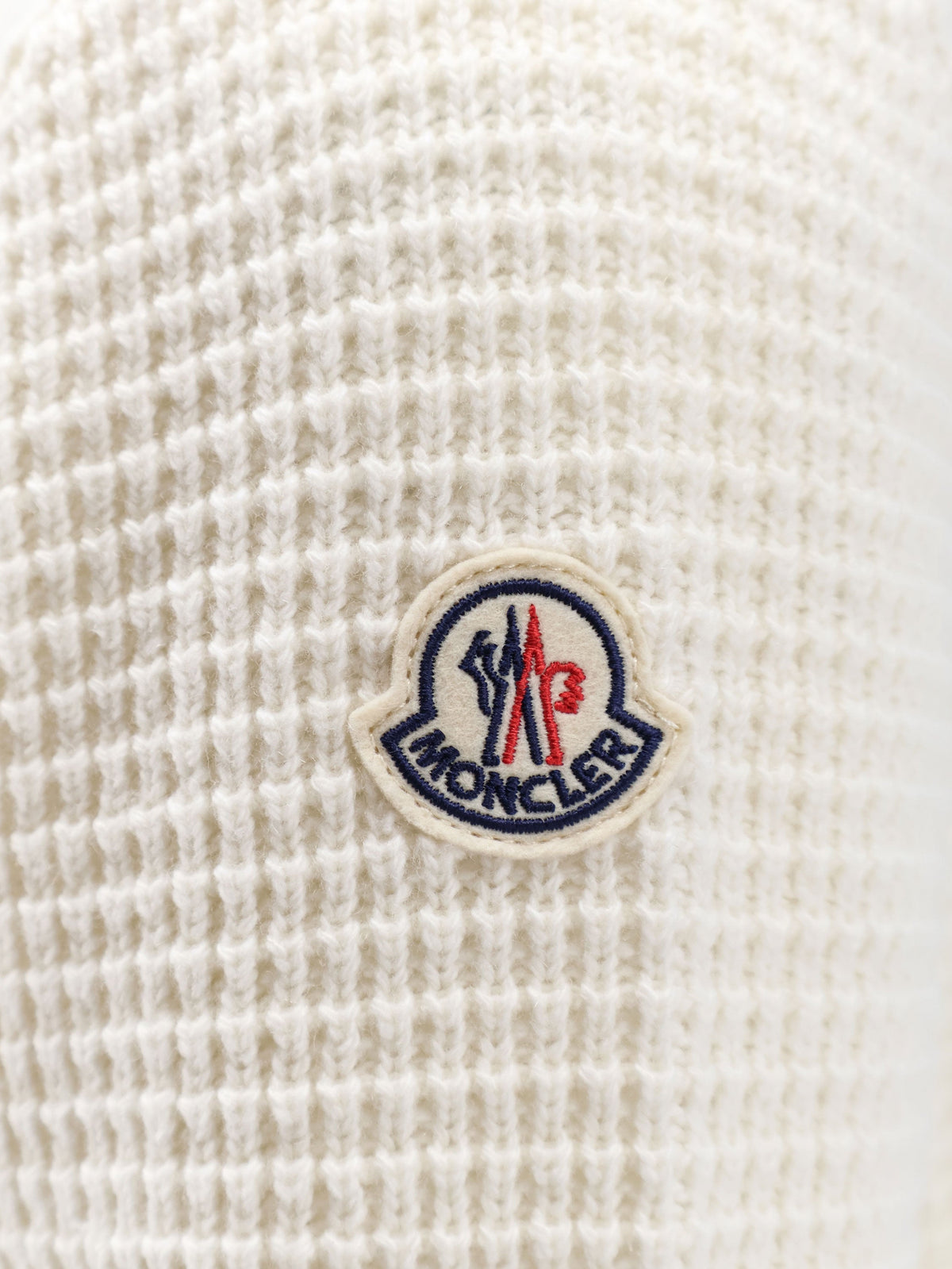 Moncler Nylon jacket with wool and cashmere blend sleeves - Bianco