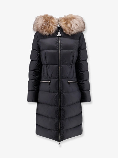 MONCLER - Boedic long down jacket with fur detail