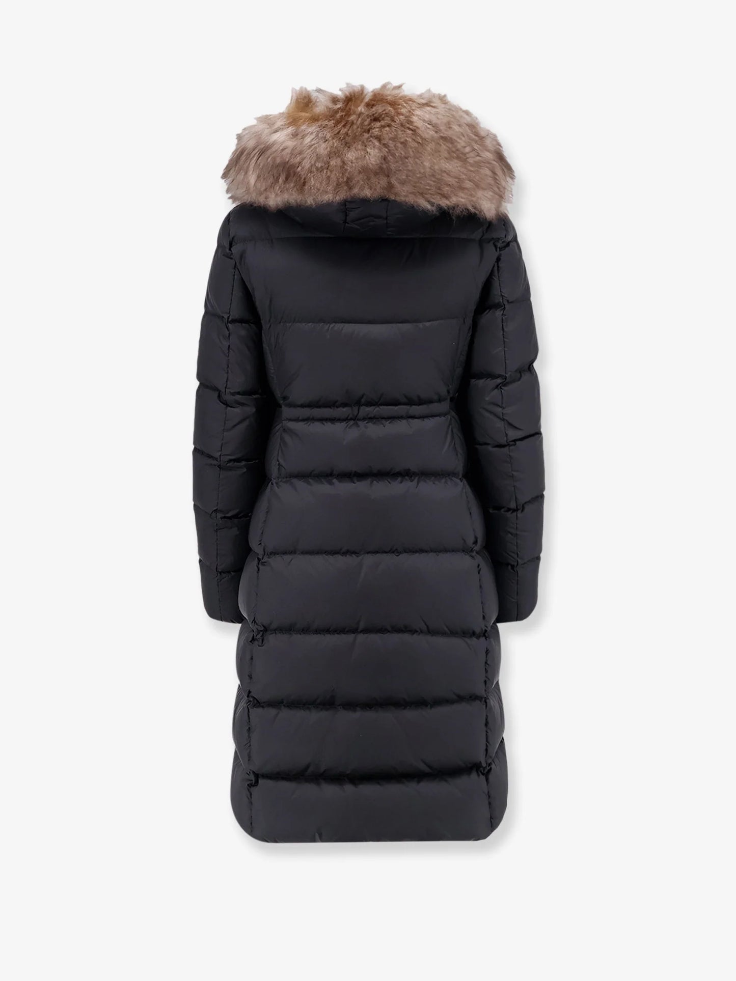 MONCLER - Boedic long down jacket with fur detail