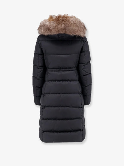 MONCLER - Boedic long down jacket with fur detail