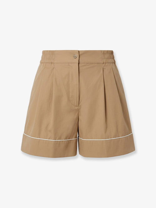 Moncler Cotton blend shorts - Beige