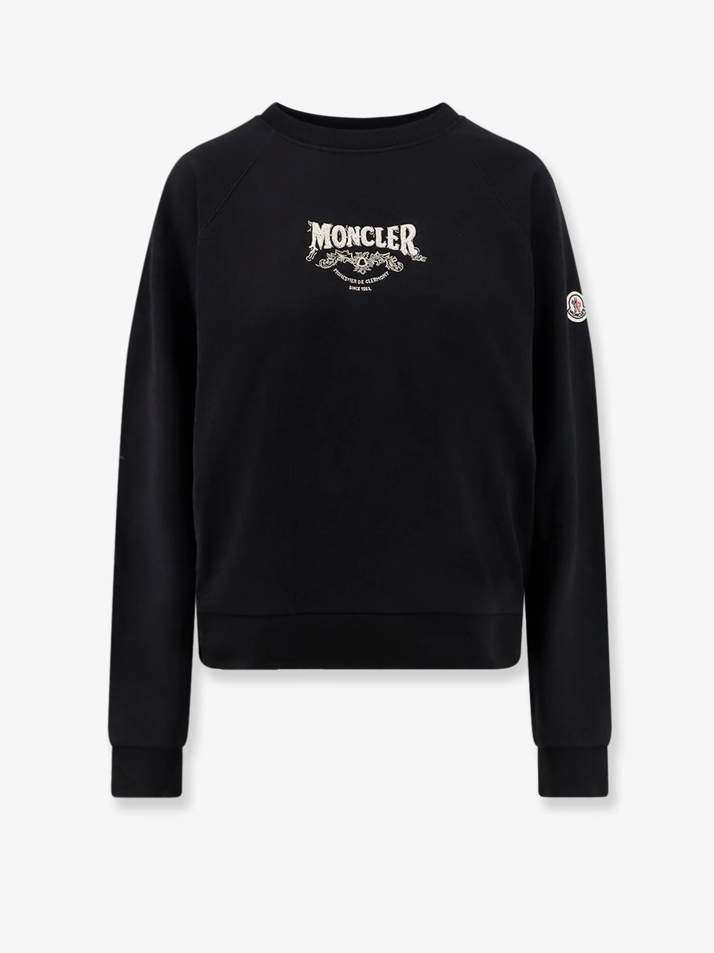 MONCLER - Cotton sweatshirt with front logo