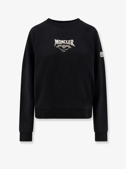 MONCLER - Cotton sweatshirt with front logo