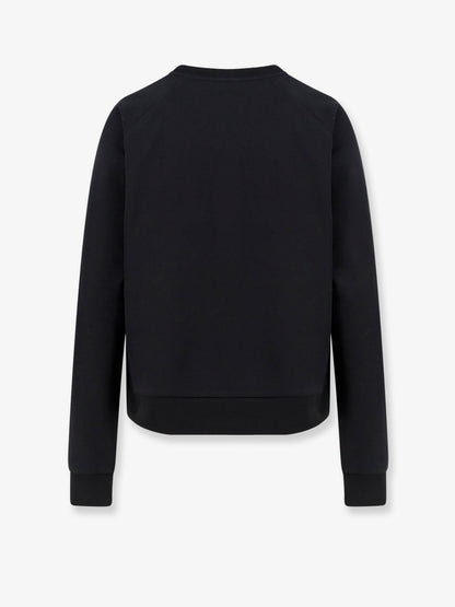 Moncler Cotton sweatshirt with front logo - Nero