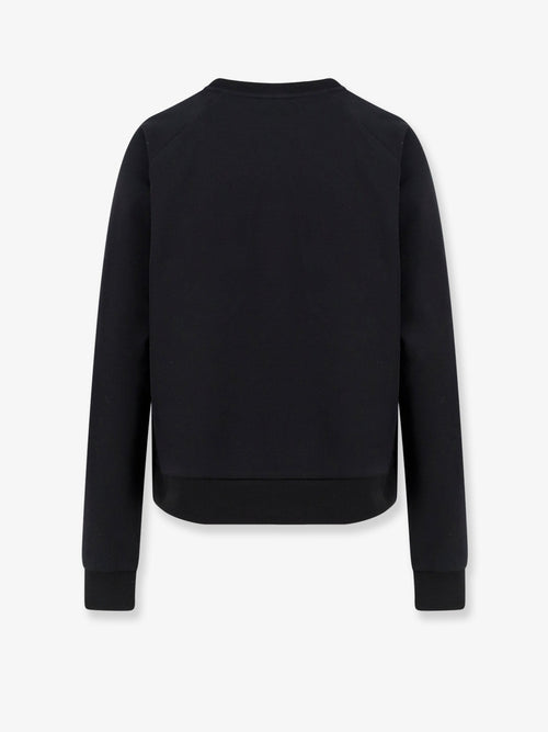 Moncler Cotton sweatshirt with front logo - Nero