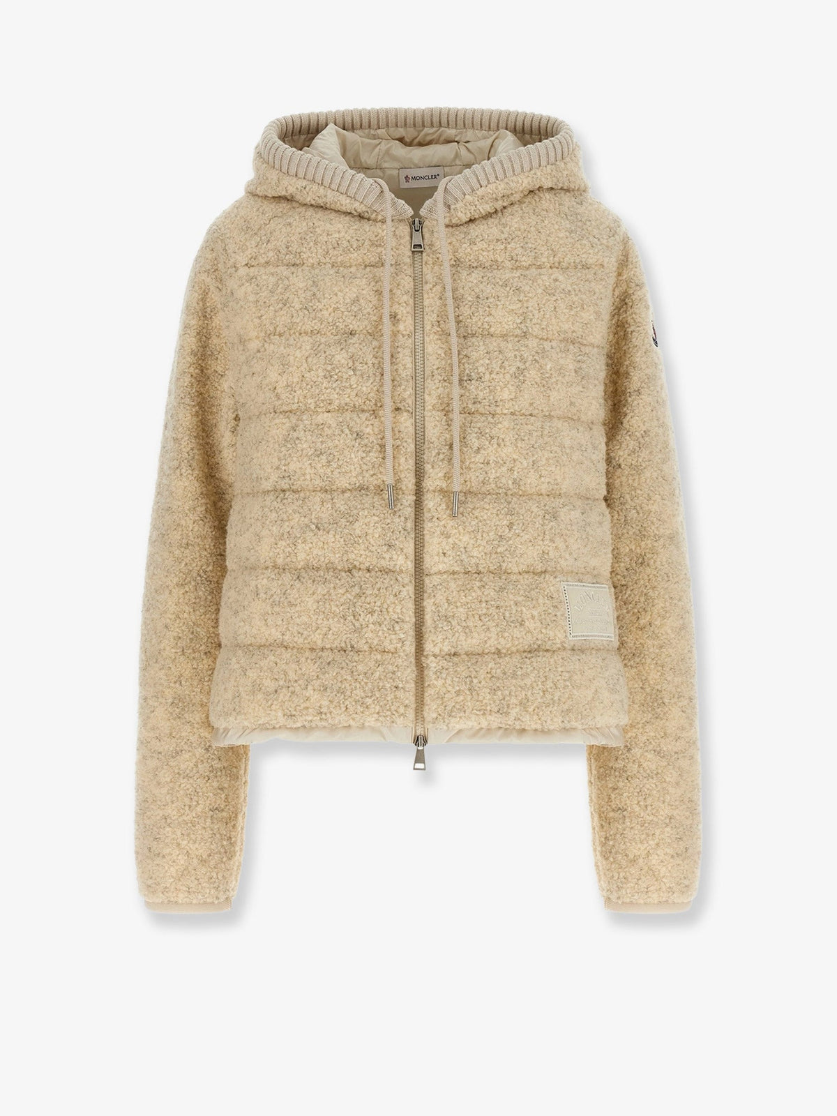 Moncler Jacket/Cardigan with zip and hood - Beige