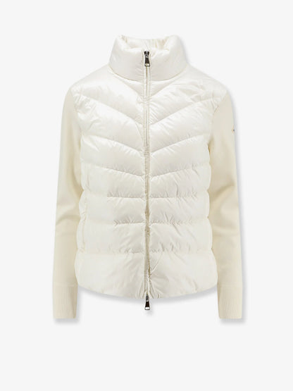 MONCLER - Down Jacket with virgin wool sleeves