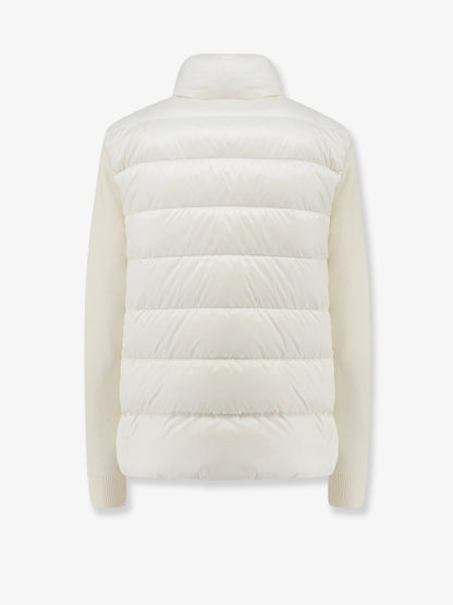 MONCLER - Down Jacket with virgin wool sleeves