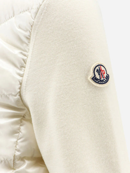 MONCLER - Down Jacket with virgin wool sleeves