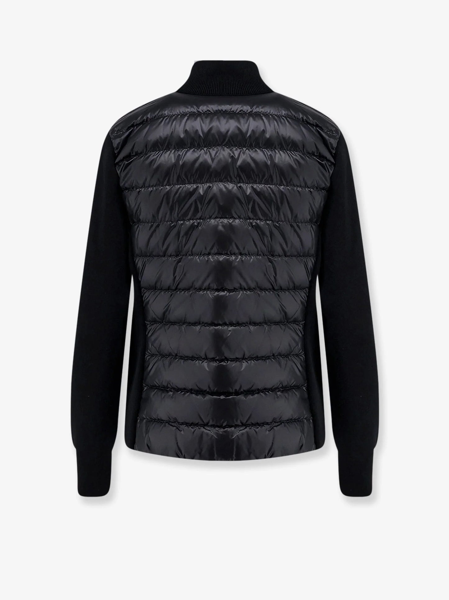 MONCLER - Cardigan/Down Jacket with tricot inserts