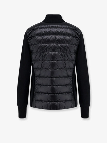 MONCLER - Cardigan/Down Jacket with tricot inserts