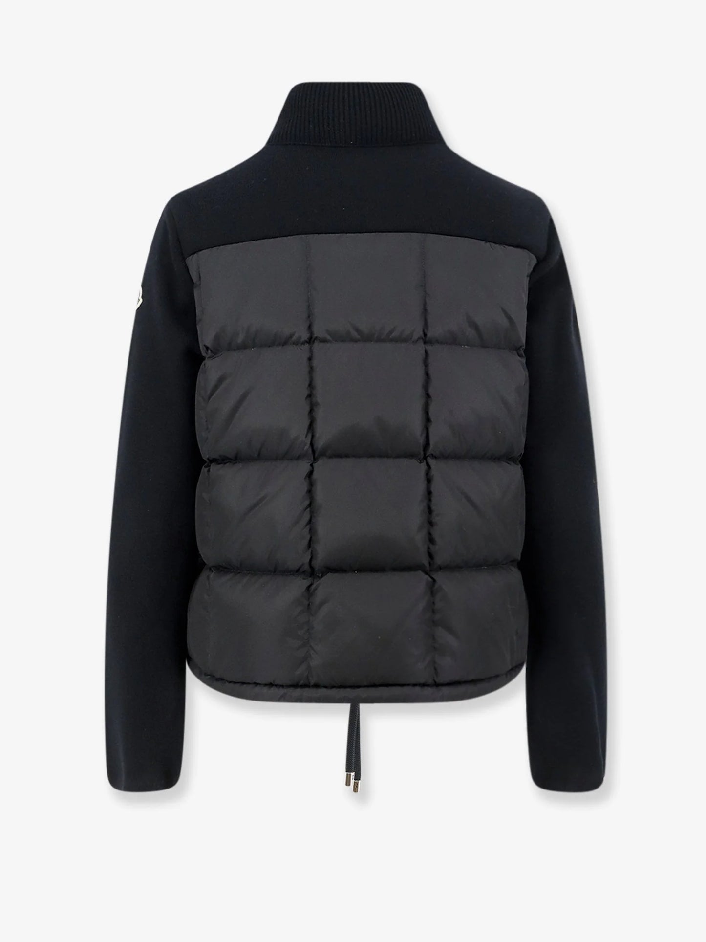 MONCLER - Nylon down jacket with virgin wool inserts