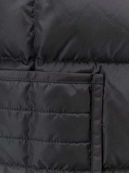 MONCLER - Nylon down jacket with virgin wool inserts