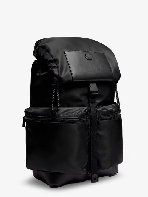 Moncler Kenton Drill nylon backpack with logo patch - Nero