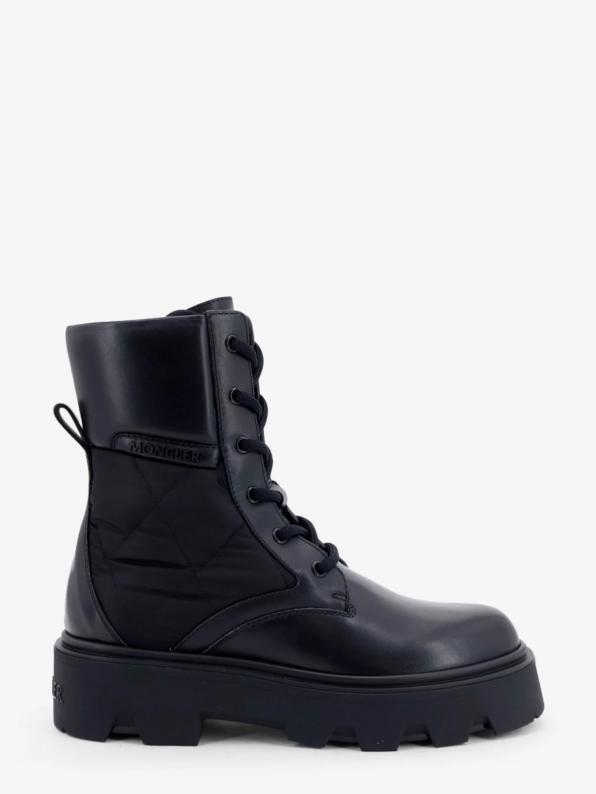 MONCLER - Aurea leather and nylon boots