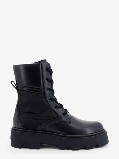 MONCLER - Aurea leather and nylon boots