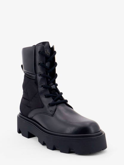 Moncler Aurea leather and nylon boots - Nero