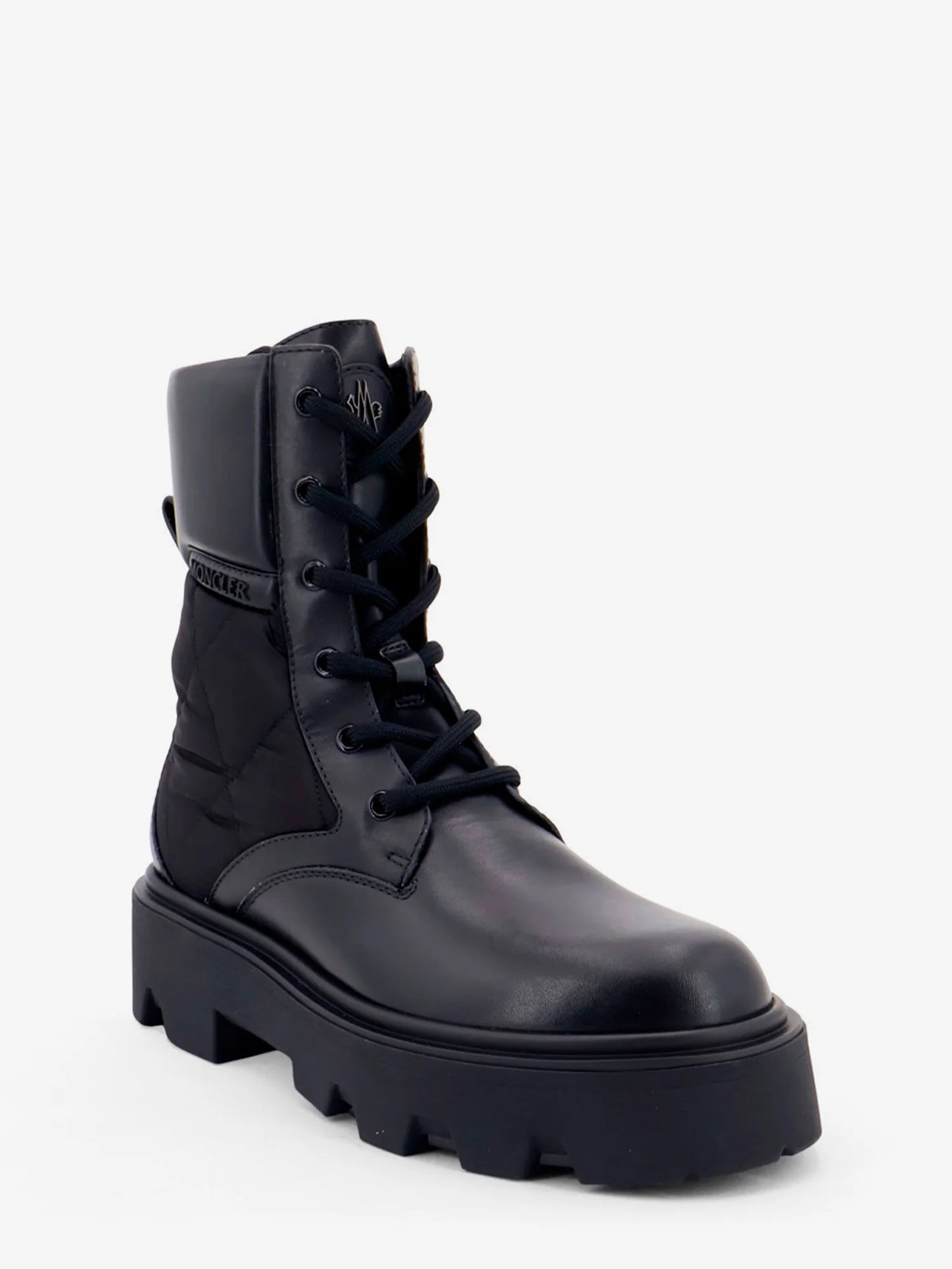 MONCLER - Aurea leather and nylon boots