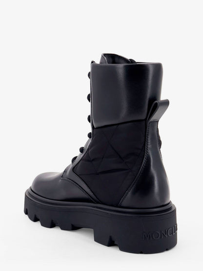 Moncler Aurea leather and nylon boots - Nero