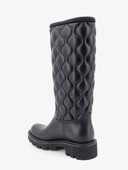 MONCLER - Kickstream Quilt PVC and neoprene rain boots