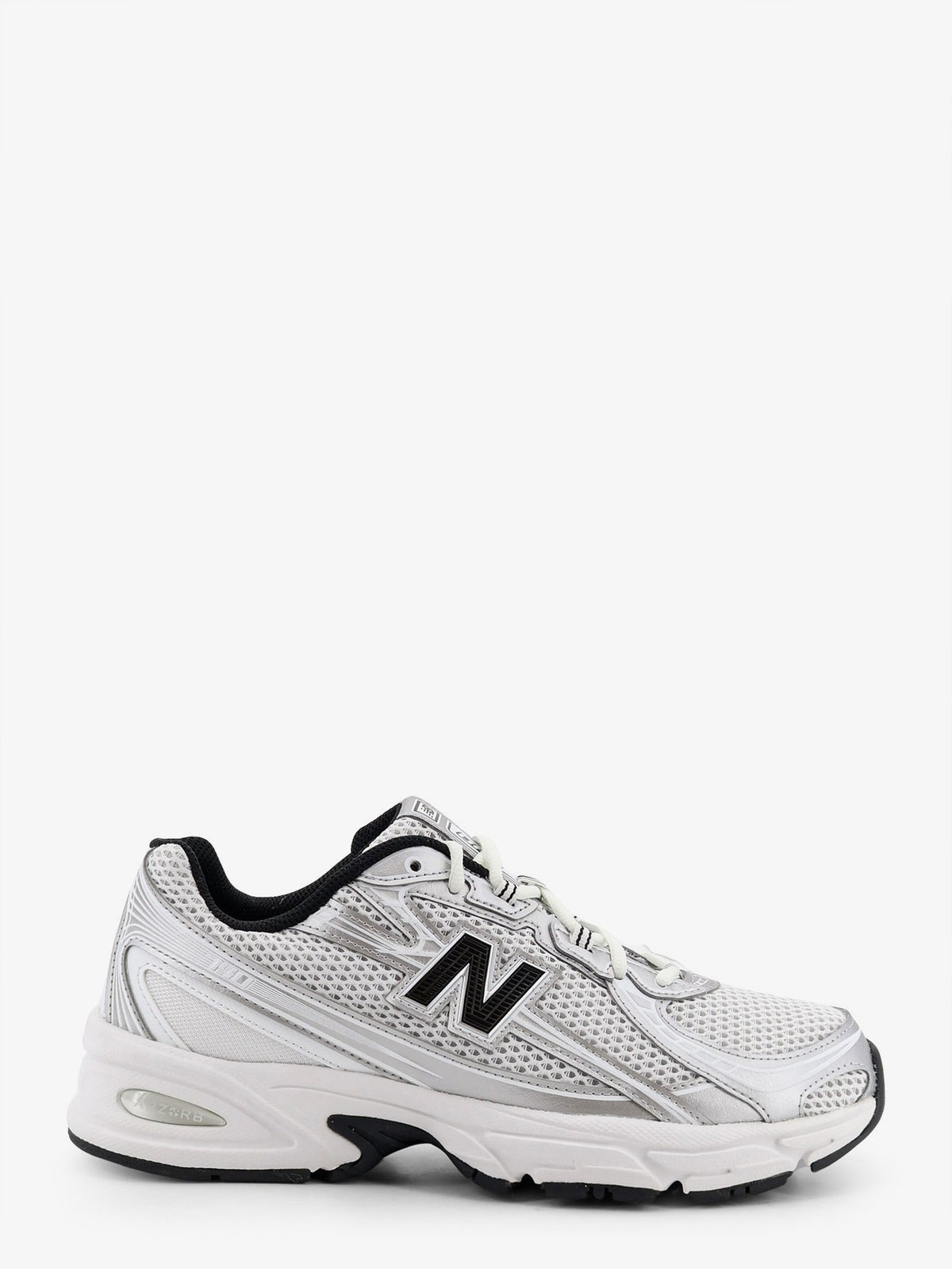 New Balance 740 mesh sneakers with iconic contrasting side logo - White