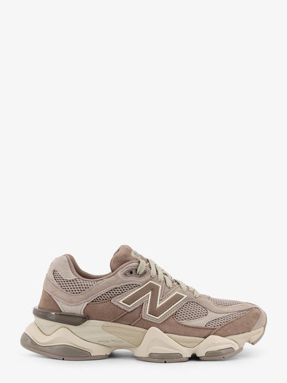 New Balance 9060 low-top mesh and suede sneakers - Mushroom
