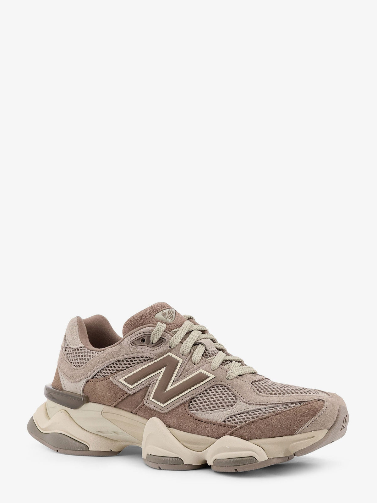 New Balance 9060 low-top mesh and suede sneakers - Mushroom