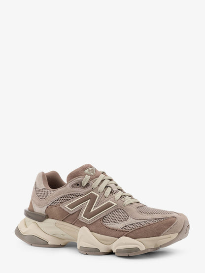 New Balance 9060 low-top mesh and suede sneakers - Mushroom