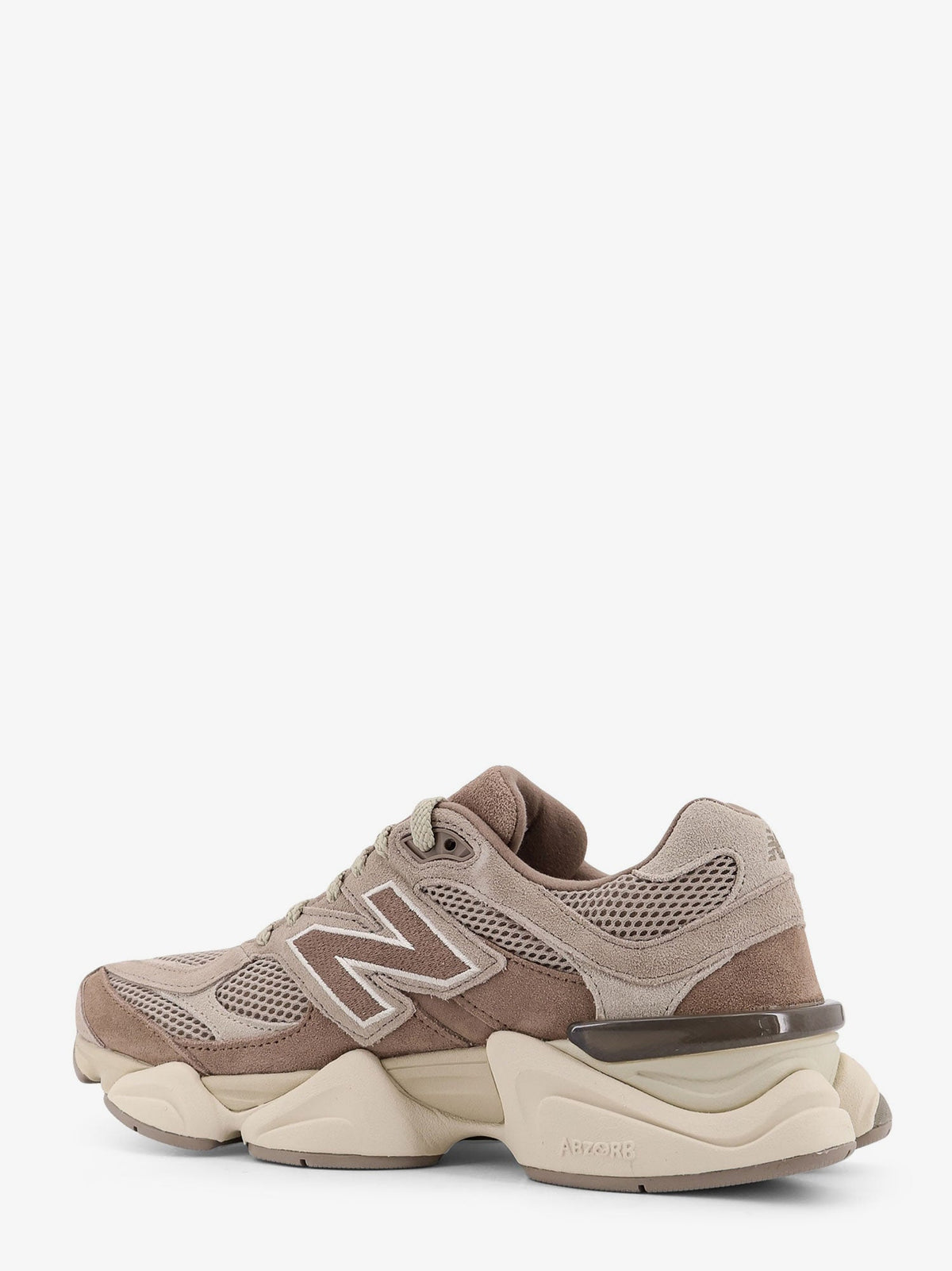New Balance 9060 low-top mesh and suede sneakers - Mushroom